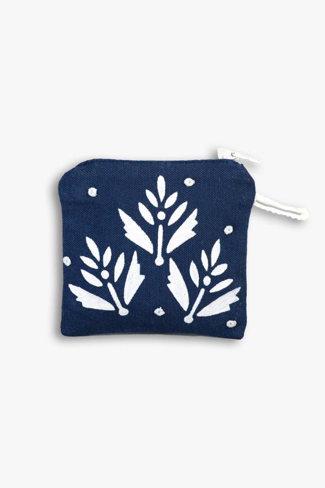 İncir Reçeli Desenli İsim İşlemeli Mini Cüzdan