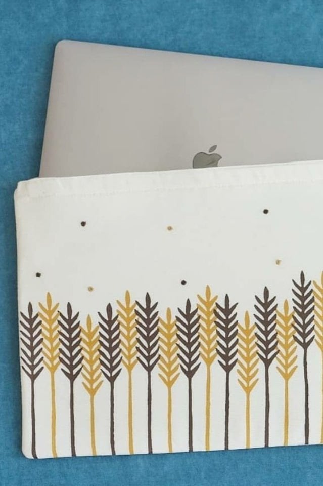 Buğday Başakları Desenli Portföy & Laptop Çanta