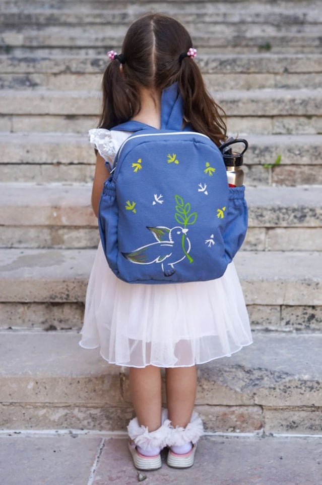 Kuş Desenli Çocuk Sırt Çantası